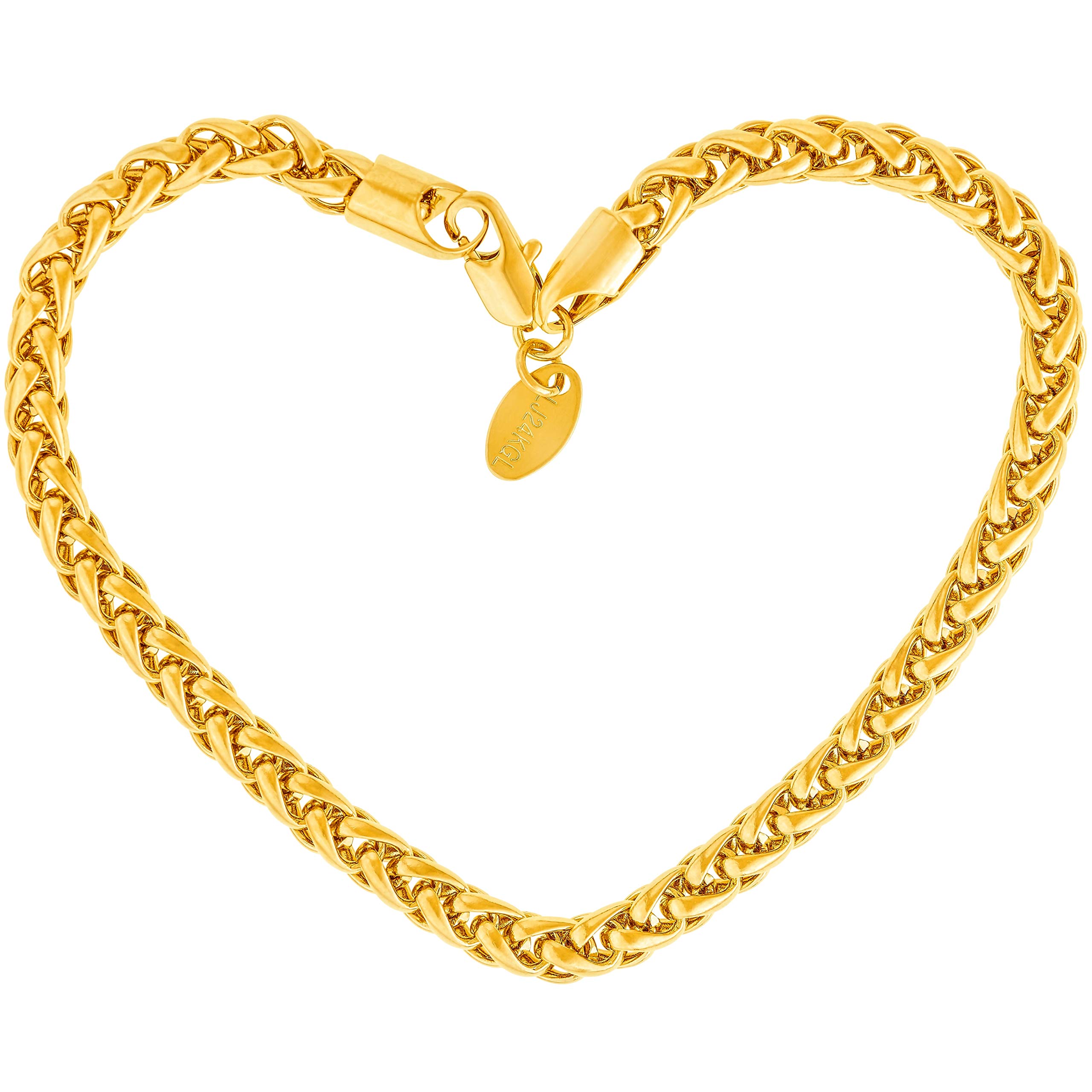 LIFETIME JEWELRY Womens Gold Anklet Ponytail anklet for Girls and Teen 24k Real Gold Plated Ankle Bracelet