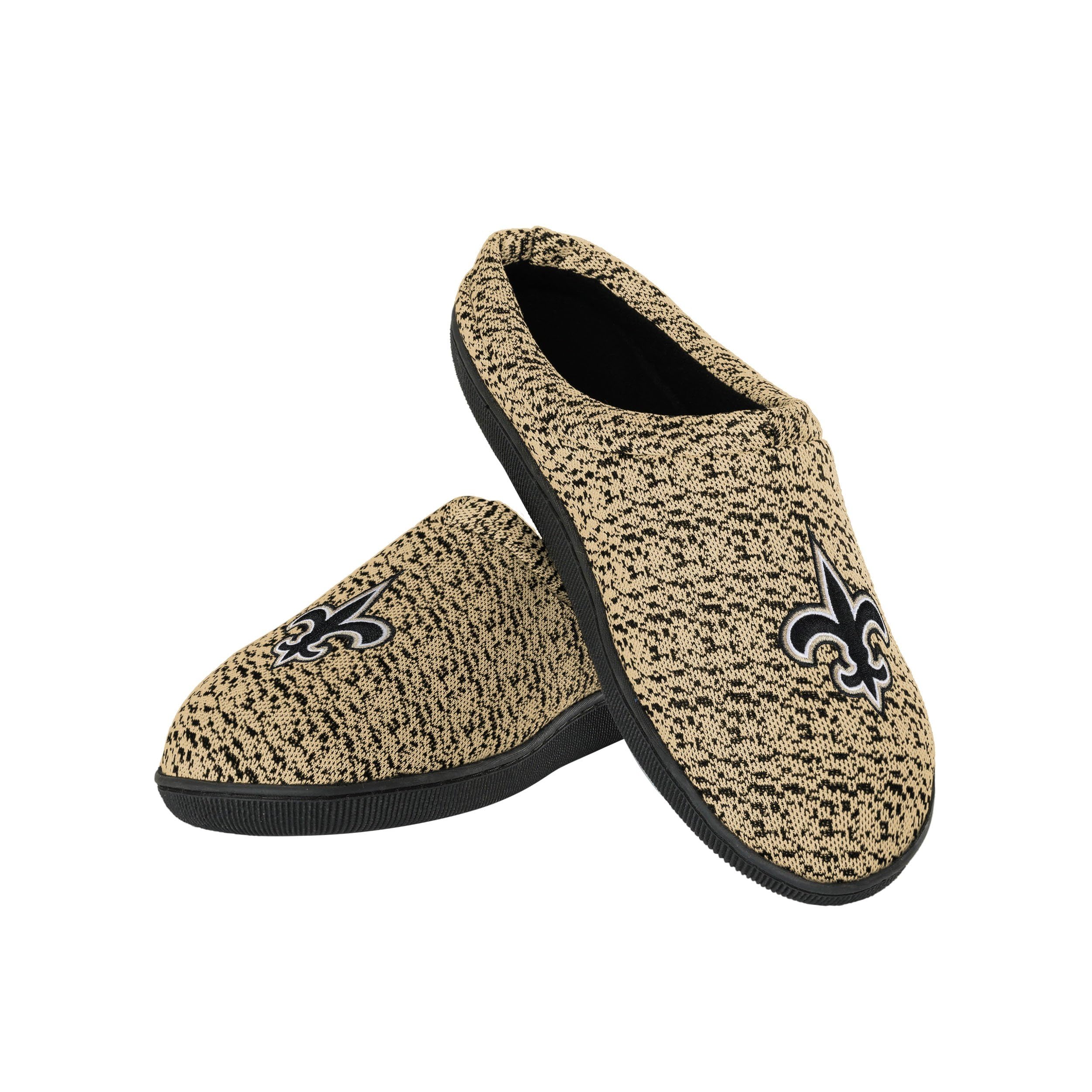 FOCO Men's NFL Logo Denver Broncos Poly Knit Cup Sole Slipper, Team Color, 9-10