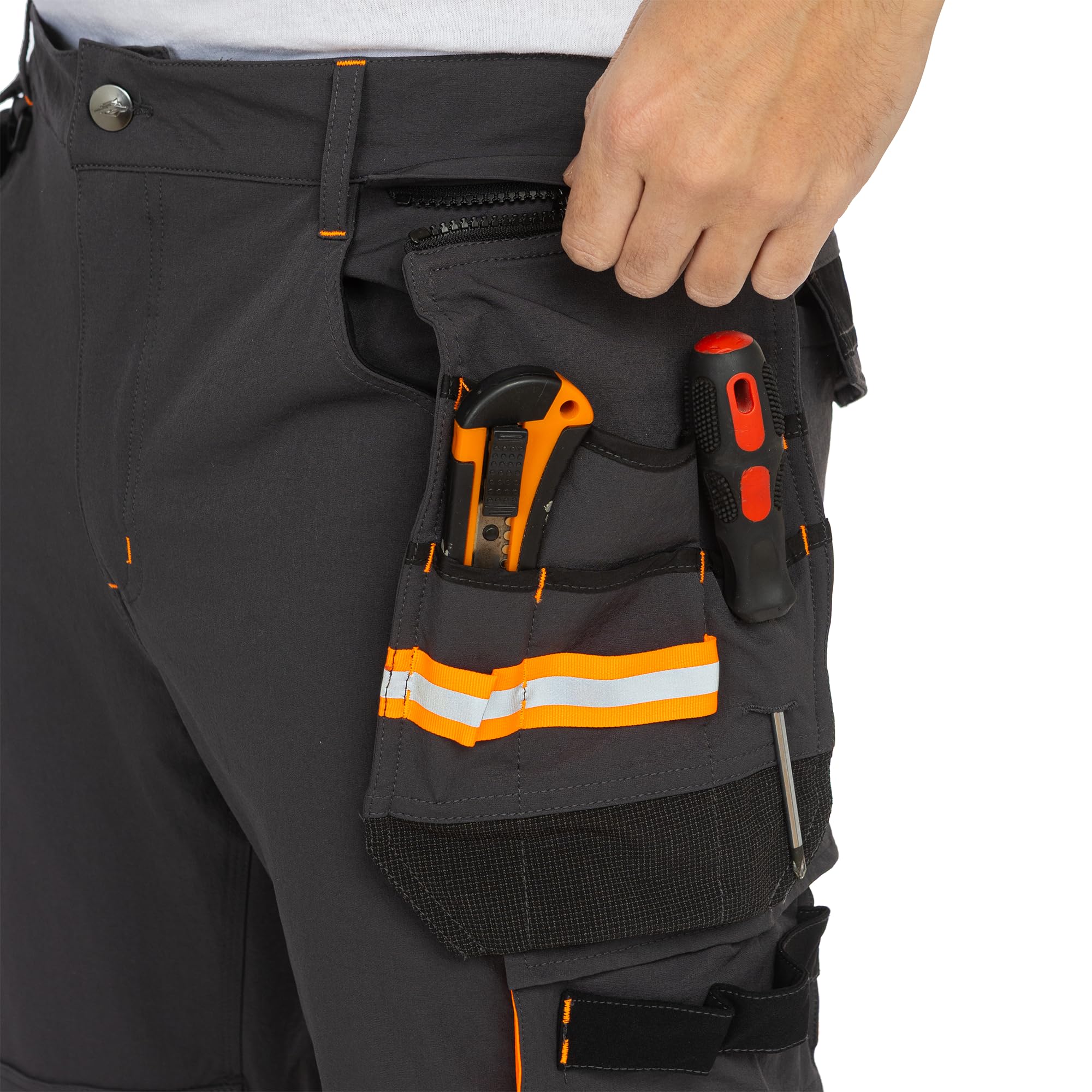 BWOLF Vector Pantalon De Travail pour Homme – Short De Travail Robuste Et Flexible 90% Nylon 10% Élasthanne – Léger, Extensible, Multipoches