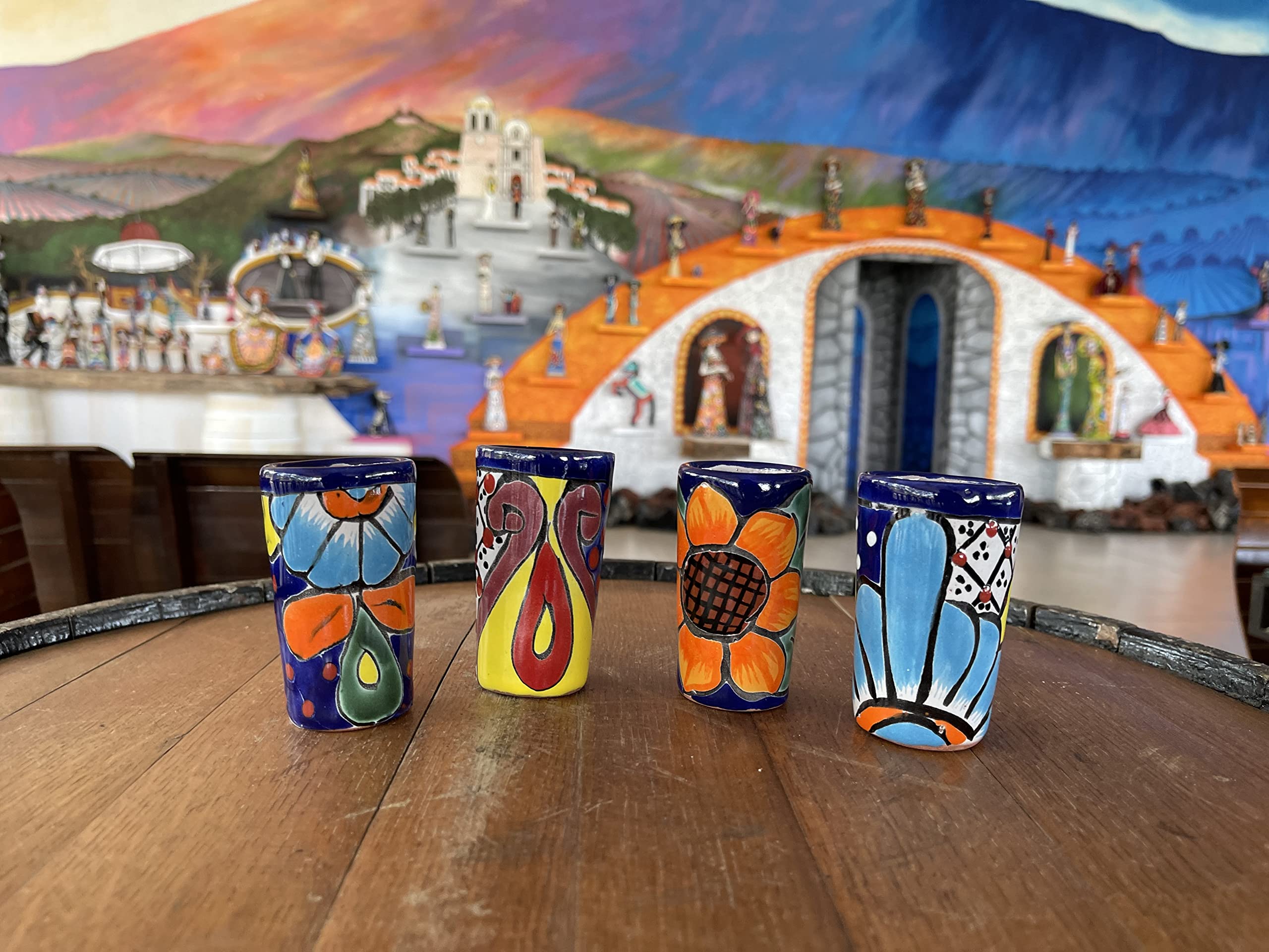 Buy Talavera Shot Glasses Set of 4 Authentic Mexican Tequila Shot
