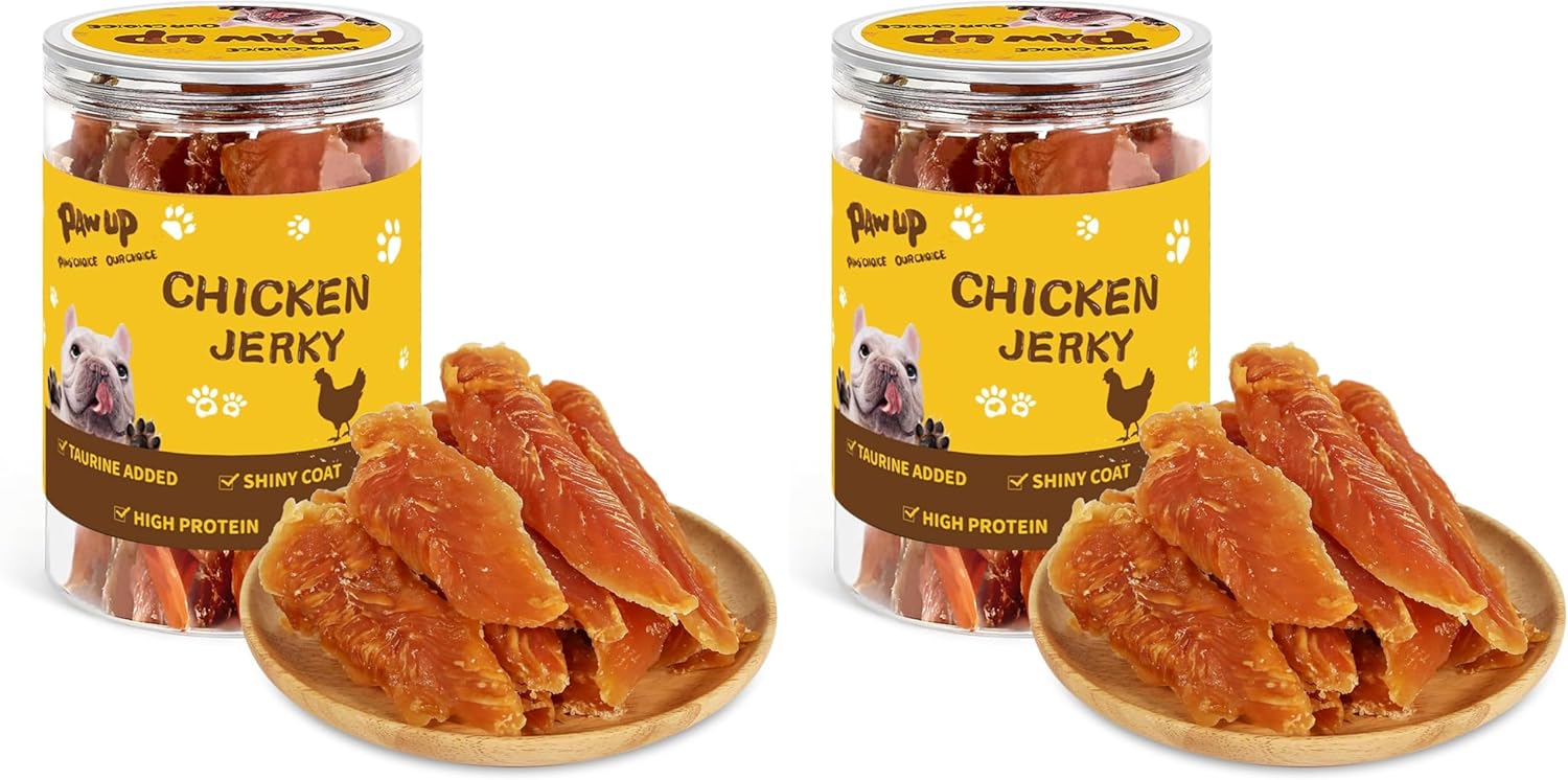 PAWUP Chicken Jerky Dog Treats, Human Grade Chicken Tender, All Natural High Protein Jerky for Dog, Rawhide-Free, No Artificial Flavors, 12.5 oz (Pack of 2)