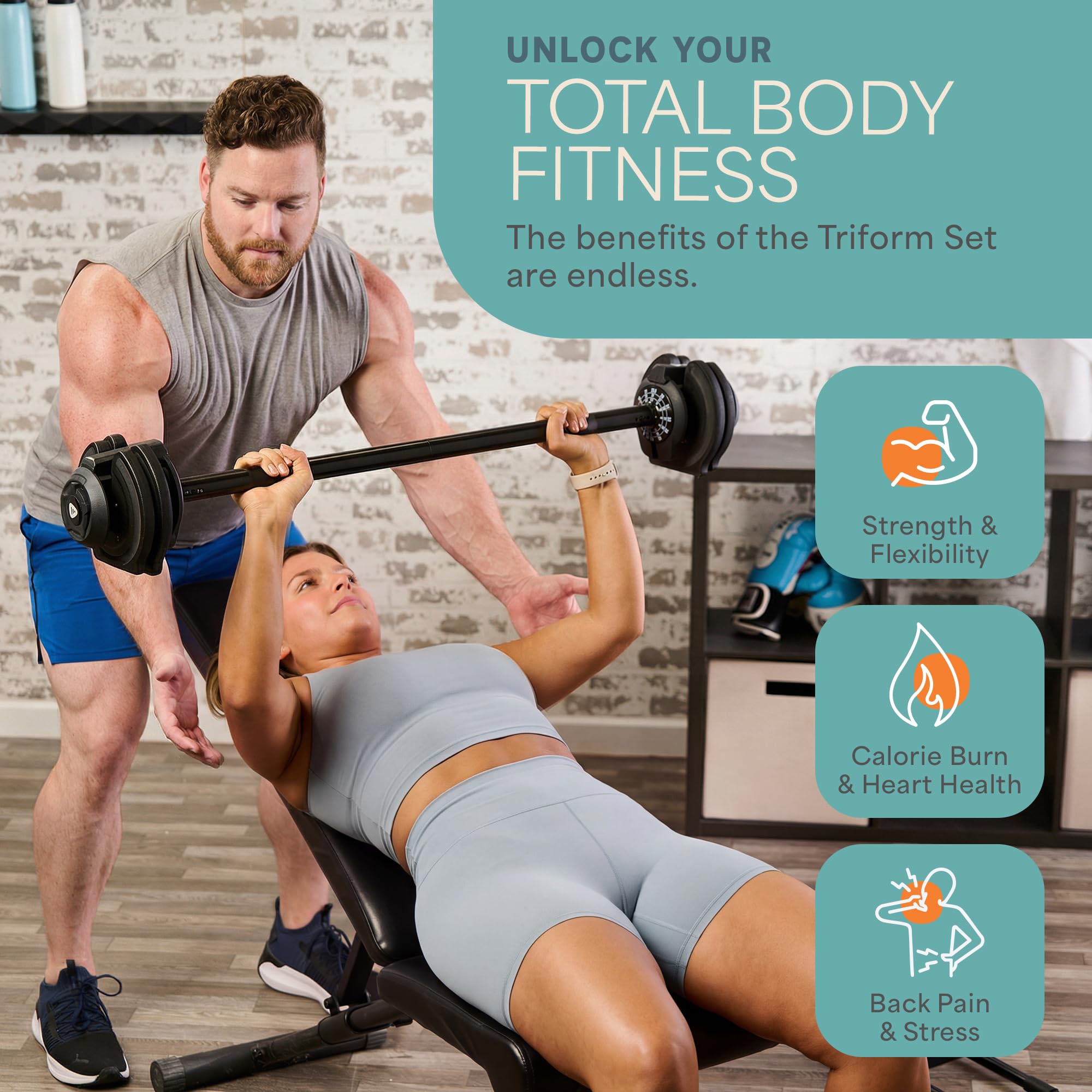 Adjustable Dumbbells & Weights for Home Gym, Quick-Adjust | Choose from 2-55 lb adjustable weights in single, pair, or 3-in-1 options for customizable home strength training.