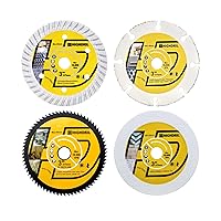 Vista 11 de HIGHDRIL Juego de hojas de sierra circular de 3" 75mm, 4 piezas - Disco de corte de diamante/HSS/TCT para amoladora angular para cortar metal