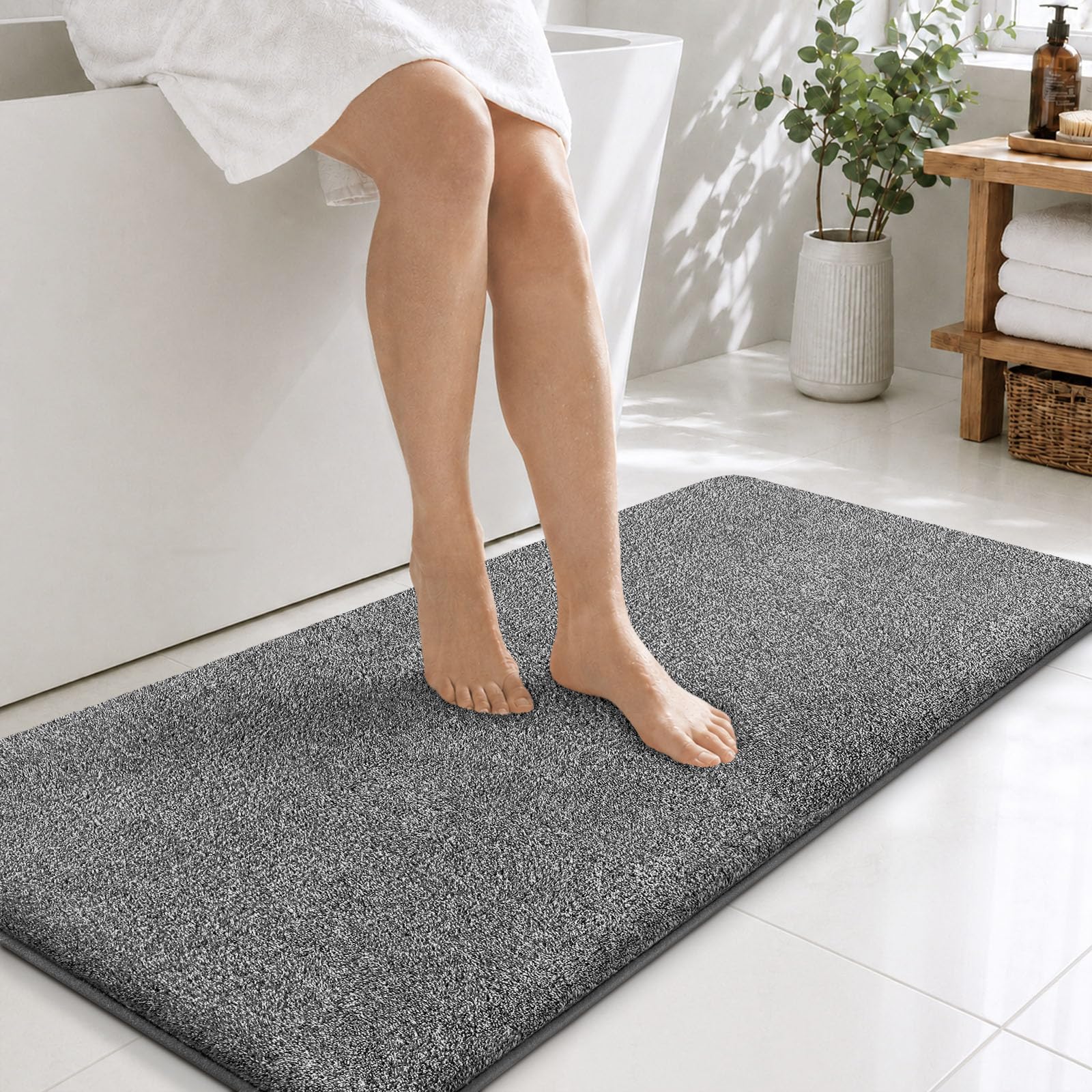 Sour Lemon Bath Mat 60 x 150 cm, Non Slip Absorbent Bathroom Runner