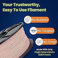 Vista 196 de 3D-Fuel 3D Filamento Pro PLA+ Negro Medianoche de Alta Temperatura y Resistente, 1.75mm, 1 kg +/- 0.02mm de Tolerancia, Fabricado en EE.UU., Fácil