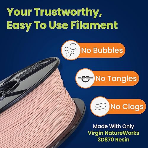 Miniatura 196 de 3D-Fuel 3D Filamento Pro PLA+ Negro Medianoche de Alta Temperatura y Resistente, 1.75mm, 1 kg +/- 0.02mm de Tolerancia, Fabricado en EE.UU., Fácil