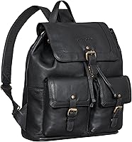 STILORD Riccardo Robuuste Business Leren Rugzak Heren Vrouwen Werkrugzak Grote Vintage Laptop Rugzak 15,6 inch Daypack voor Kantoorwerk Kleur:tan donker - bruin