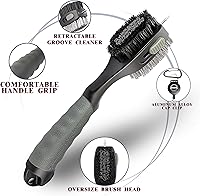 Vista 2 de CHAMPKEY PRO Retractable Golf Club Brush - Oversized Brush Head with Soft Rubber Hand Grip Golf Club Cleaner(Grey(1 Pack))