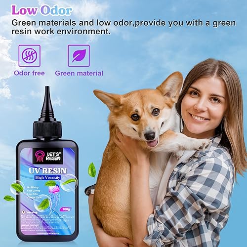 Miniatura 3 de LET'S RESIN Resina UV, 7.05 oz de alta viscosidad, kit de resina UV gruesa y transparente de alta viscosidad, resina epoxi ultravioleta de curado