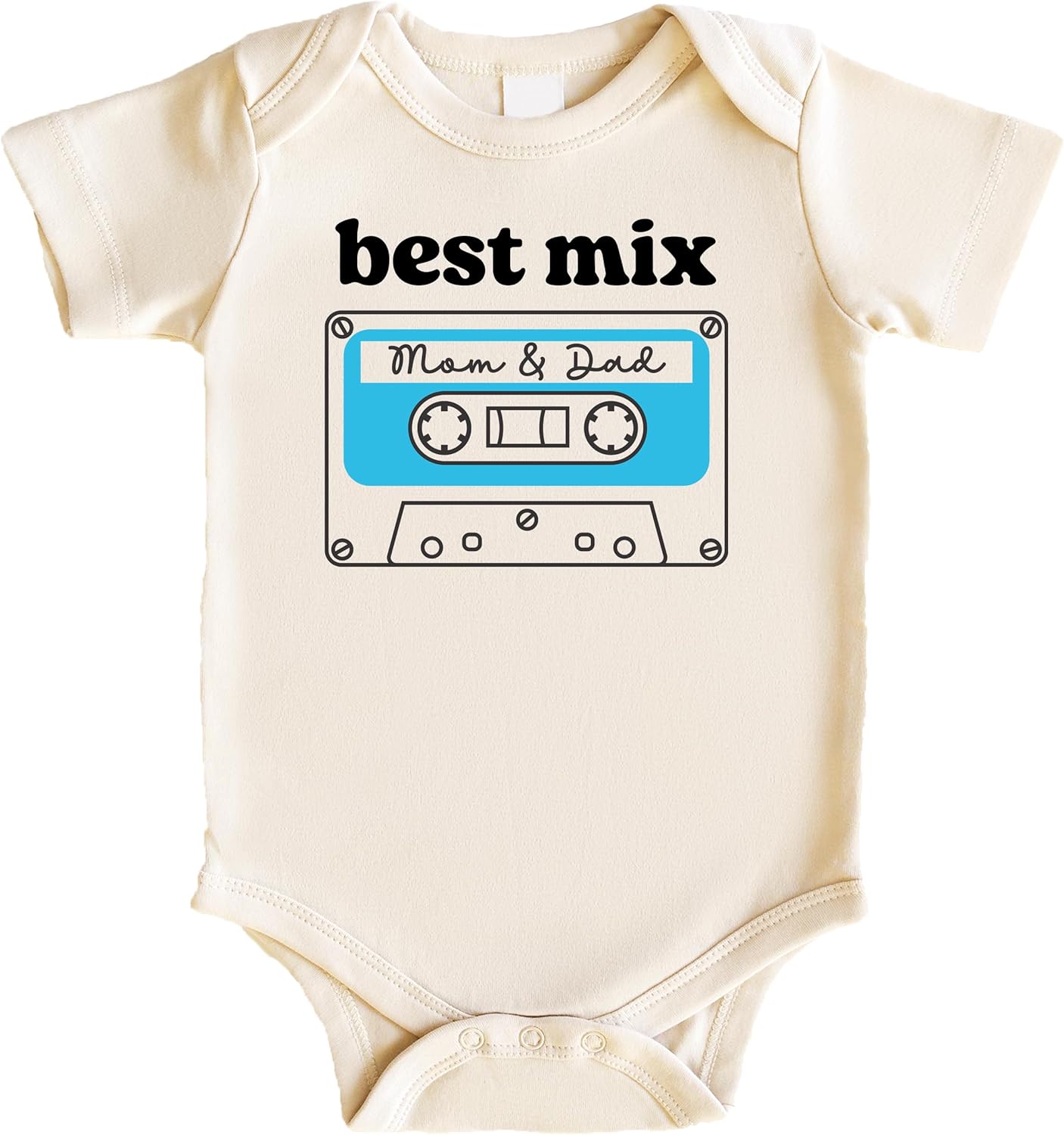 Olive Loves Apple Best Mix Mom and Dad Cassette Tape Shirt or Bodysuit for Girls and Boys