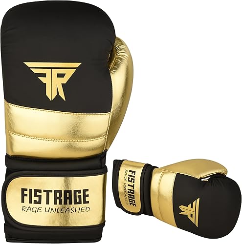 Miniatura 6 de FISTRAGE - Guantes de boxeo de cuero metálico para entrenamiento de artes marciales mixtas, Muay Thai, Kick Boxing, Sparring, bolsa pesada, guantes