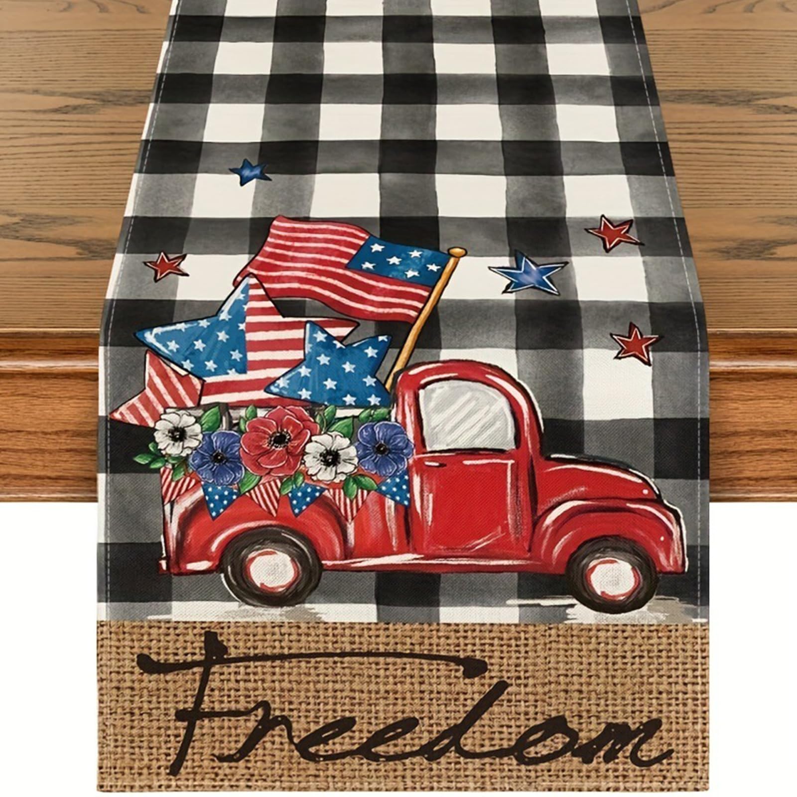 Tsophreniq Independence Day Table Runner Parties Dining Kitchen Decoration Tablecloth Gifts Independence Day Table Runner