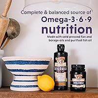 Vista 7 de Barlean's Total Omega 3 6 9 Suplemento de aceite de pescado líquido con borraja y aceite de linaza 6,468 mg de Omegas EPA, DHA, ALA y GLA