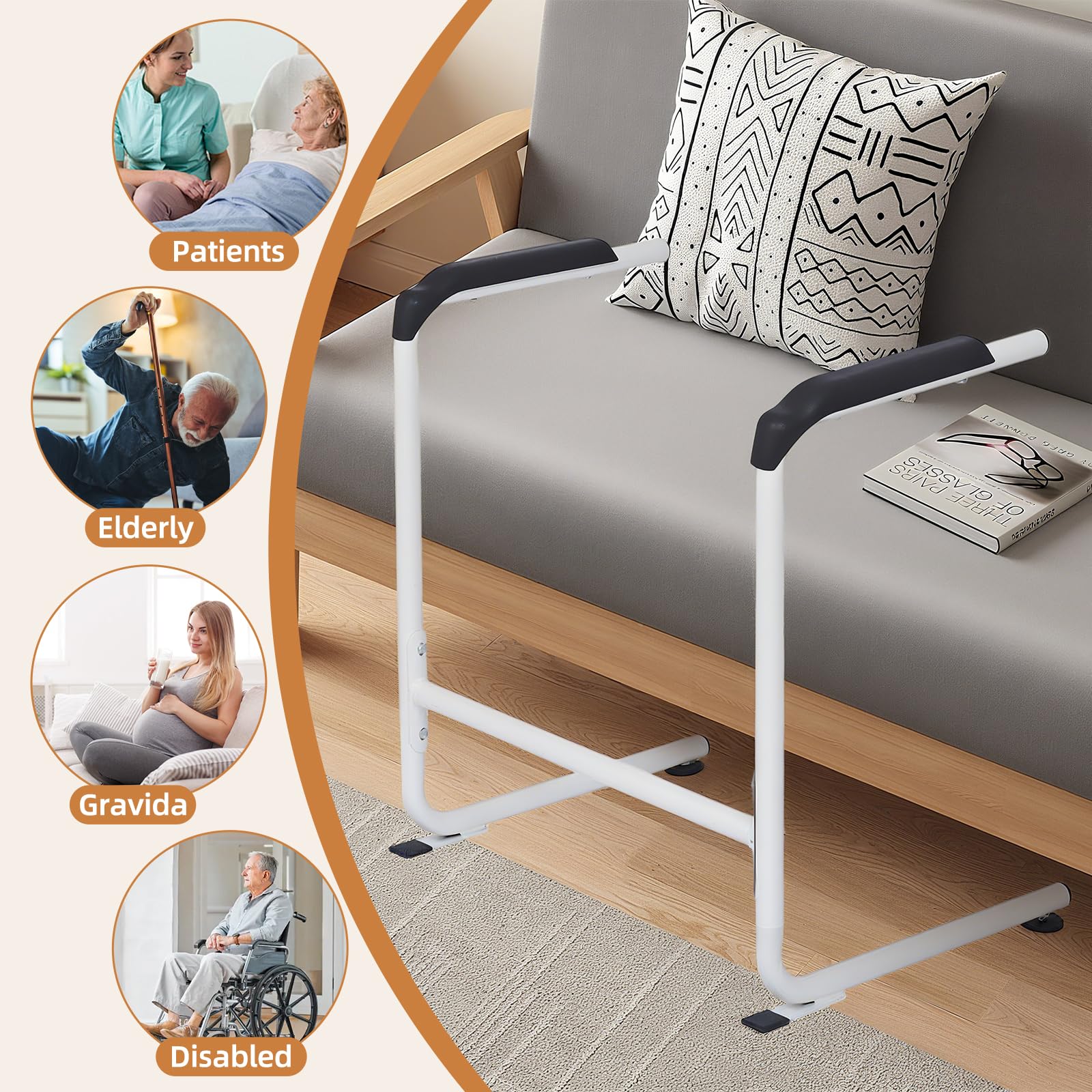 Aiuto per Alzarsi in Piedi per anziani, Stand Assist per La Mobilità In Piedi Sul Divano Antiscivolo Assistenza, Maniglia di Assistenza per Pazienti, Anziani e disabili, forte capacità di carico