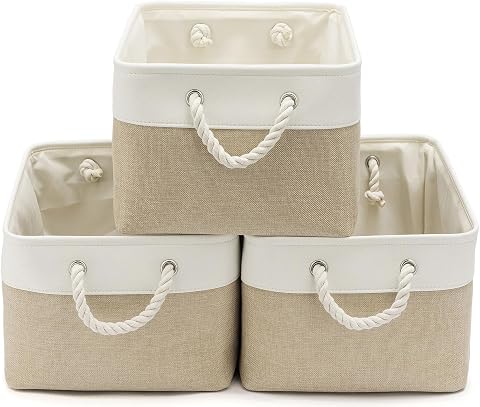 15.7x11.8x8.26 Inch Fabric Large Storage Bins with Handle...