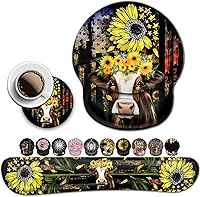 Vista 12 de Alfombrilla de mouse ergonómica con gel de soporte para muñeca, cómoda alfombrilla de mouse inalámbrica, alfombrilla de mouse para aliviar el dolor