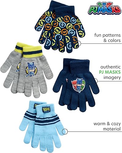 Miniatura 9 de PJ Masks Guantes de invierno para niños paquete de 4 guantes y manoplas de PJ Masks niño pequeño