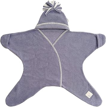 Tuppence and Crumble Nursery,Bedding,Blankets & Swaddlers,Swaddles Tuppence and Crumble Star Baby Wrap Lavender Size Medium