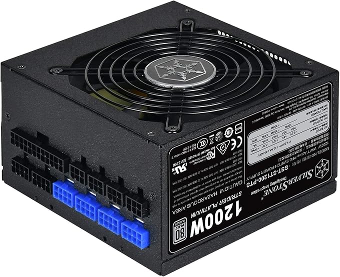SilverStone 1200W Fuente Poder Platinum Modular Compacta 140mm miniatura 3