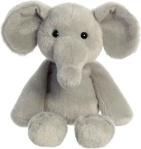 Aurora World TheMogan 33503 - Elefante de peluche suave de 10 pulgadas, juguete de zoológico, elefante tonto de 10 pulgadas, talla única, 33503