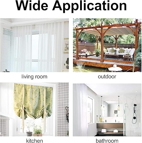 Miniatura 6 de UFURMATE - Juego de tendedero de acero inoxidable para exteriores, cable de alambre para colgar ropa, fotos, adornos