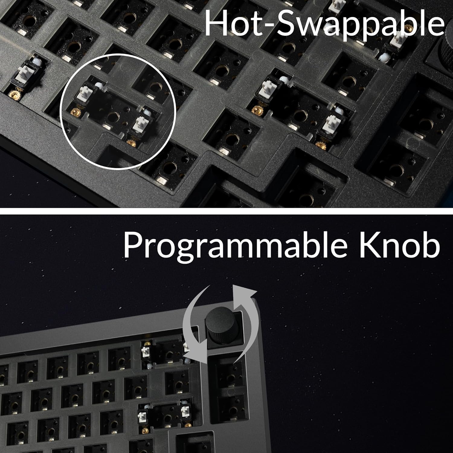 Hot-Swappable Sockets and Programmable Knob