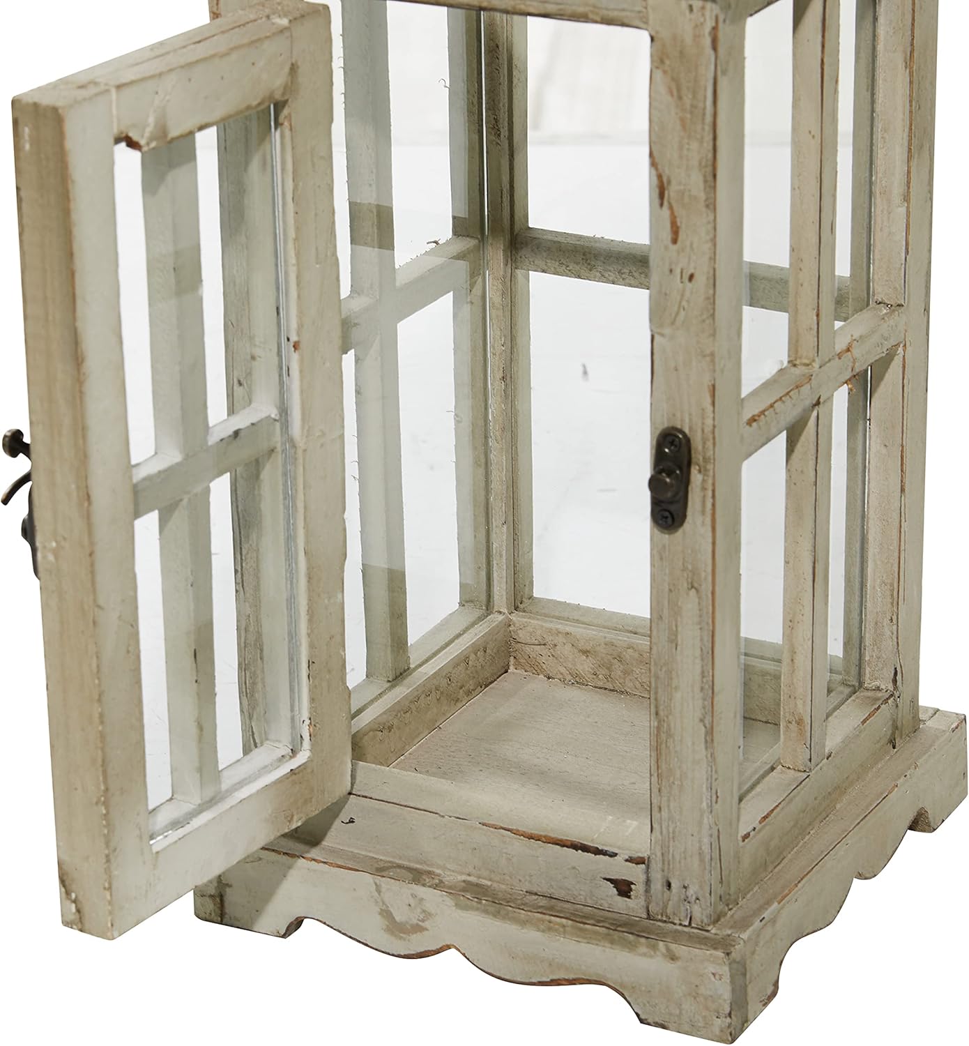 Deco 79 Wood Lighthouse style Candle Lantern, Set of 2 26", 18"H, Cream : Home & Kitchen