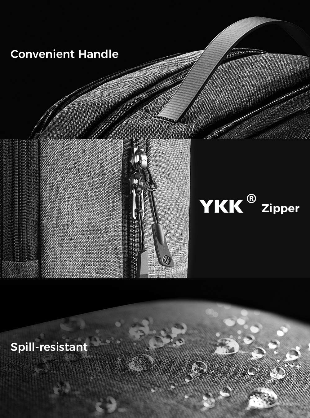 🛒 Flаѕh Sаlе Travel Laptop Backpack, tomtoc Water Resistant College School Students Bookbag Computer Bag with USB Charging Port, Business Backpack Fits 15.6 Inch Laptop and Notebook for Women & Men, 24L, Gray