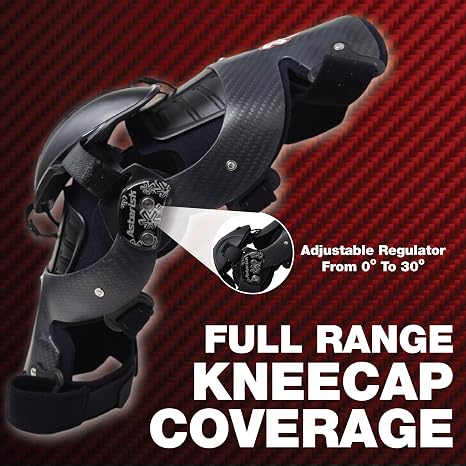 Asterisk Micro Cell - Youth Knee Protector Brace (Left Only) for Motocross, Snowboarding, Wakeboarding, Off-Roading, Football, More Junior Riders