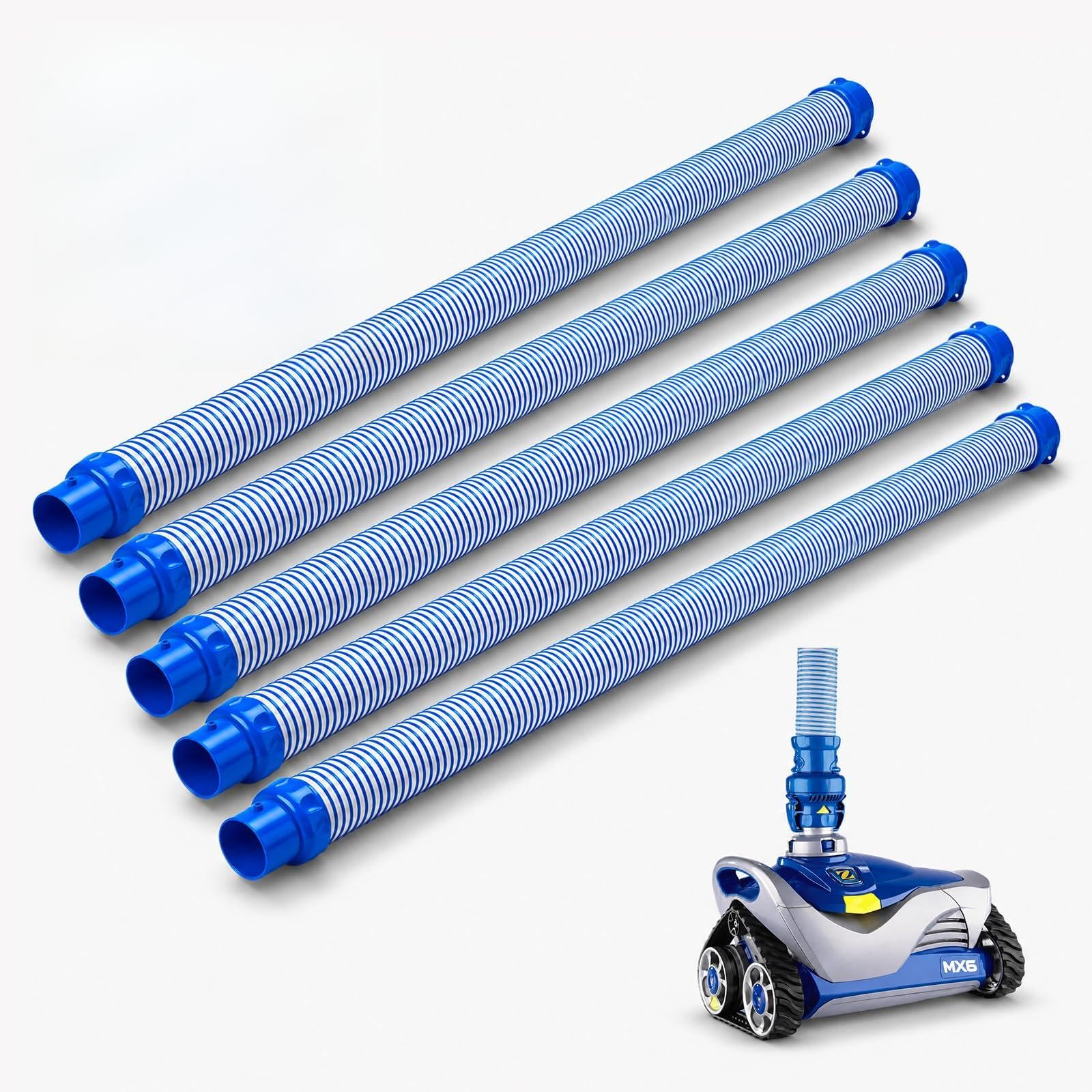 Photo 1 of 5-Pack R0527700 Pool Cleaner Hose, 39" Twist Lock Vacuum Hose, Compatible with Baracuda & Zodiac MX6, MX8, X7, T3, T5 Pool Vacuums, Flexible & Durable Swimming Pool Vacuum Hose Kit.