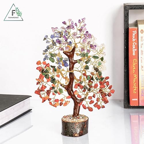 Miniatura 5 de Árbol de 7 chakras, árbol de la vida de cristal, decoración de habitación astética, árbol de Feng Shui, piedras de chakras, cristales y piedras,
