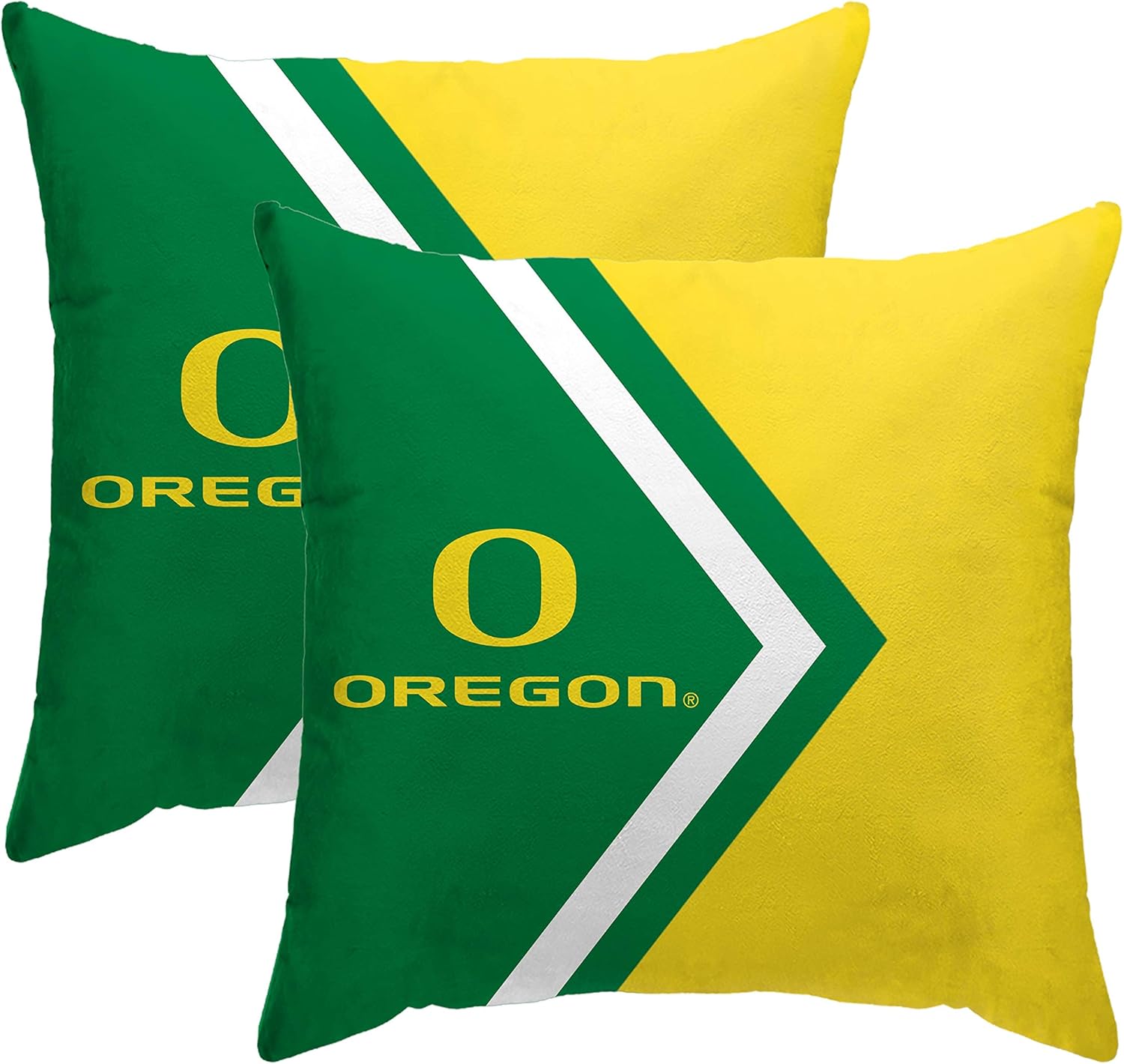 Pegasus Sports Officially Licensed NCAA Side Arrow Poly Span 2 Pack Throw Pillows, 16" x 16"