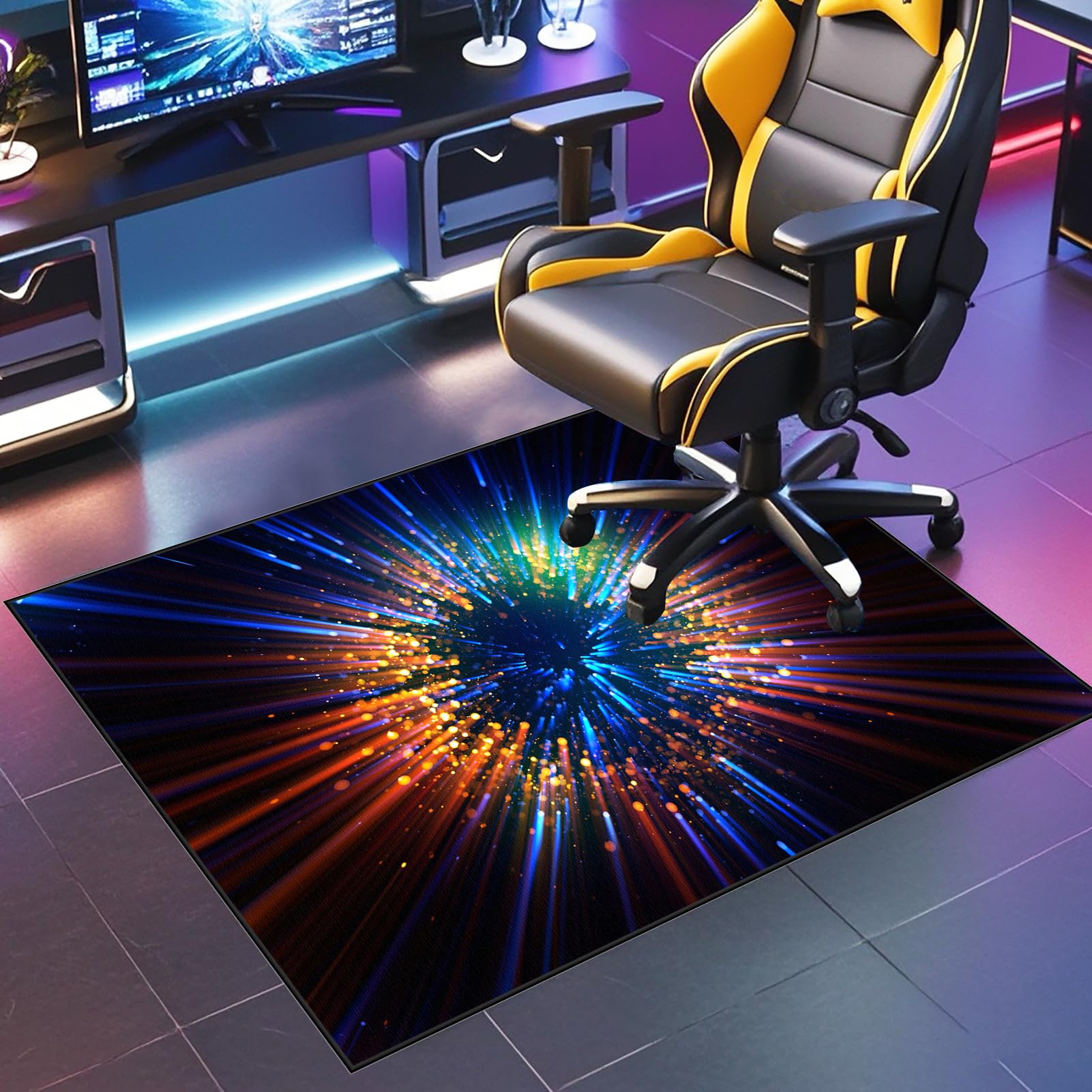 JaevKwzy Office Chair Mat for Carpeted Floor Floor Protector for Rolling Chair Non-Slip Desk Chair Mat Gaming Chair Mat 120 x 140 cm Low/No Pile Carpet Protector Chair Mat for Easy Glide