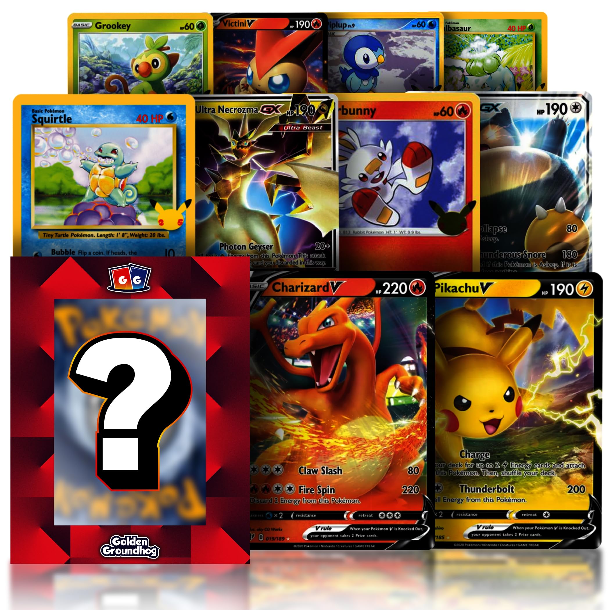 Golden Groundhog | Big 10 Bundle | 10 Authentic Jumbo Cards | Includes  Rares, Ultra Rares, & More