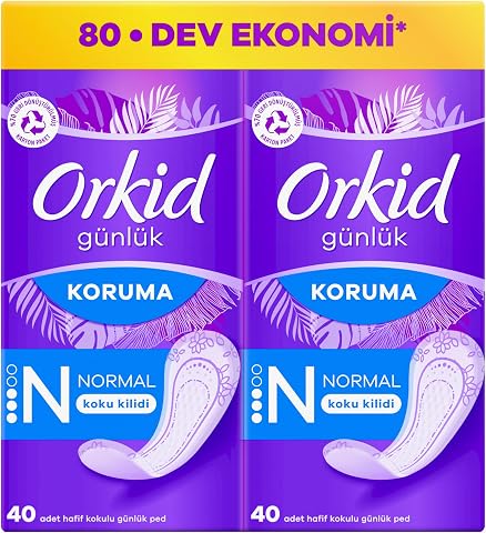 Orkid Günlük Ped Normal Dev Ekonomi Paket 80 Adet Ped