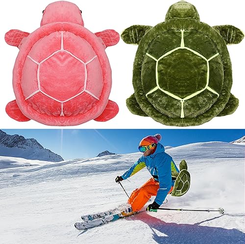2 almohadillas de tortuga para glúteos, protección de tortuga para cadera, linda almohadilla protectora de esquí para adultos, patinaje, patineta,