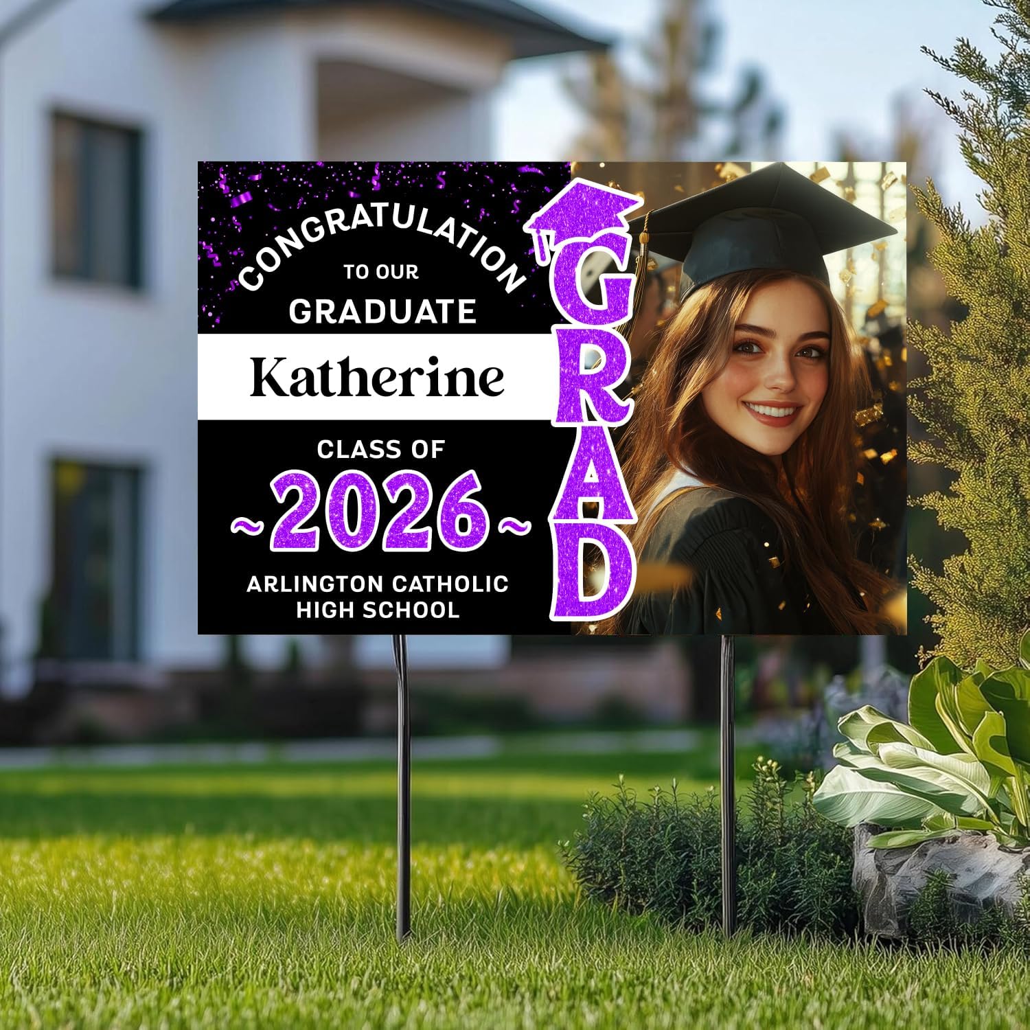 Personalized Graduation Yard Signs, Graduation Decorations Sign 2026, Congrats Grad Yard Sign, Graduation Senior Sign, High School Graduation, College Graduation, Class Of 2026 Yard Signs