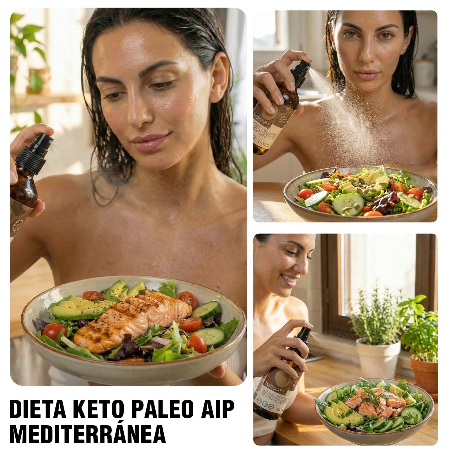 Benvolio Spray MCT Aceite de Coco Bio 250ml – Keto & Paleo – Antifrizz, Energía Rápida
