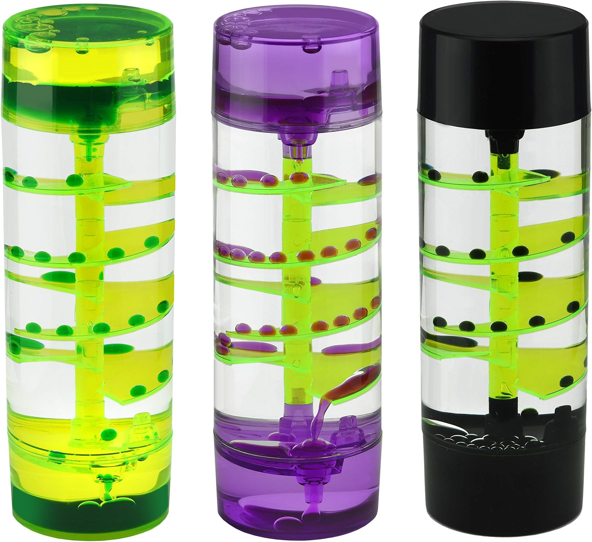 Spiral Liquid Timer Variation (Purple, Green, Black)