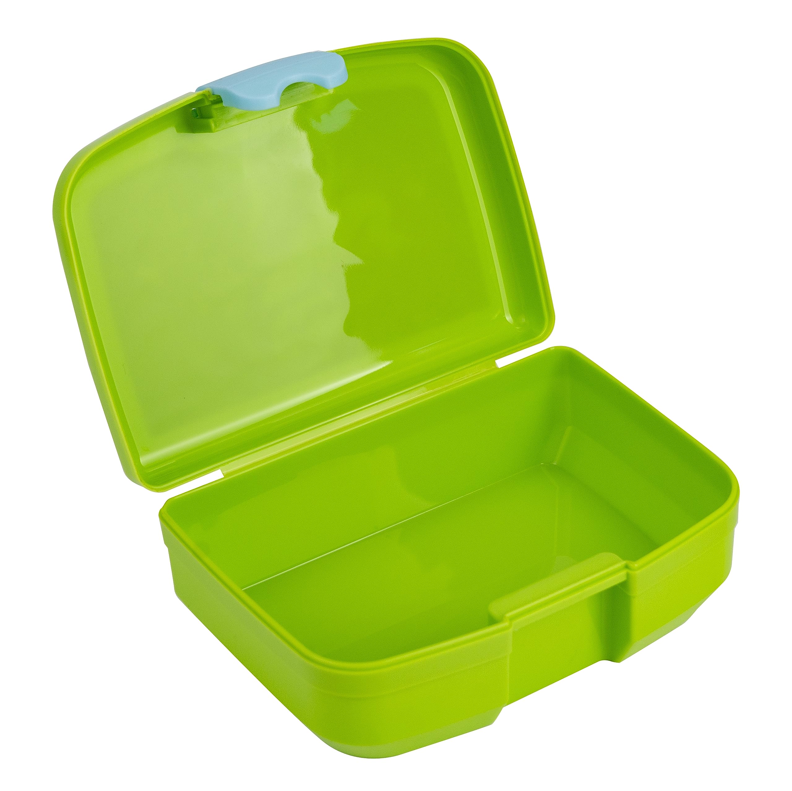 P:os 35298 - Cool Kids lunch box dla dzieci z motywem dino, plastikowy lunch box z jedną przegrodą i zamknięciem na klips, lunch box do przedszkola, szkoły i na czas wolny