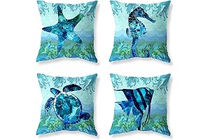 Boundless Blue Ocean Throw Pillow Covers for Coastal Decor