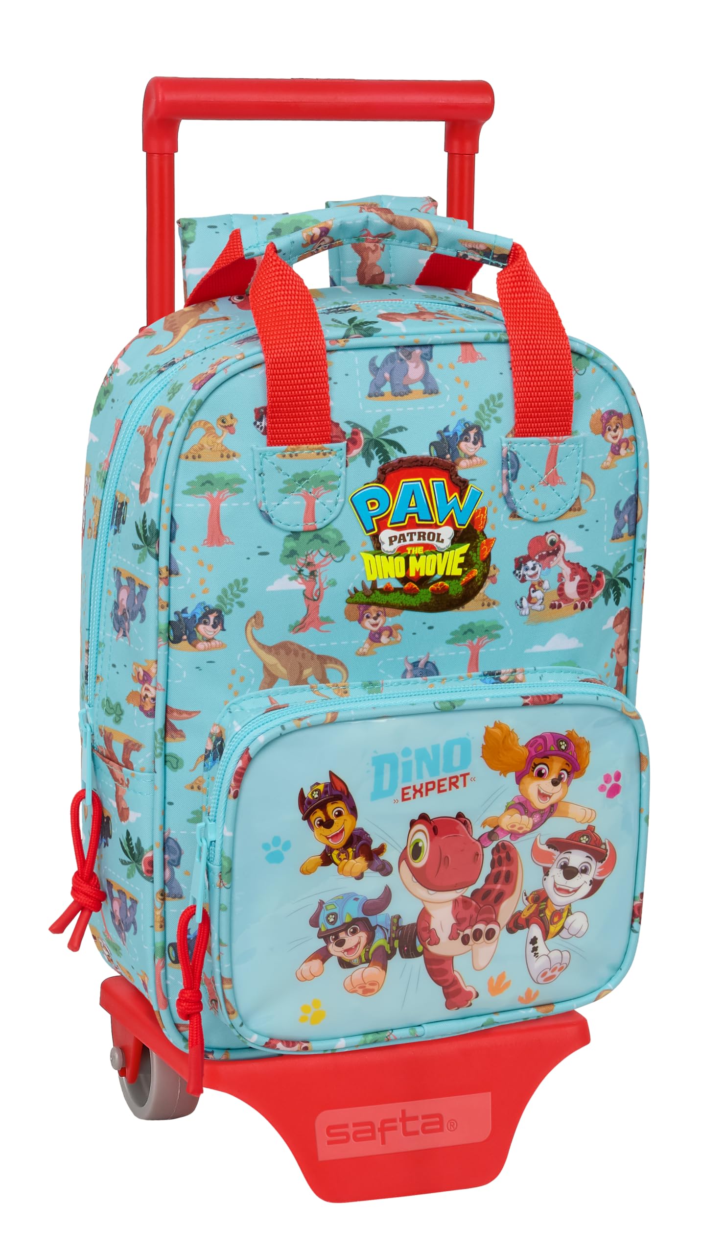 safta PAW PATROL DINO RESCUE - Zaino scuola 765 con carrello 805, ideale per bambini di diverse età, comodo e versatile, qualità e resistenza, 20 x 8 x 28 cm