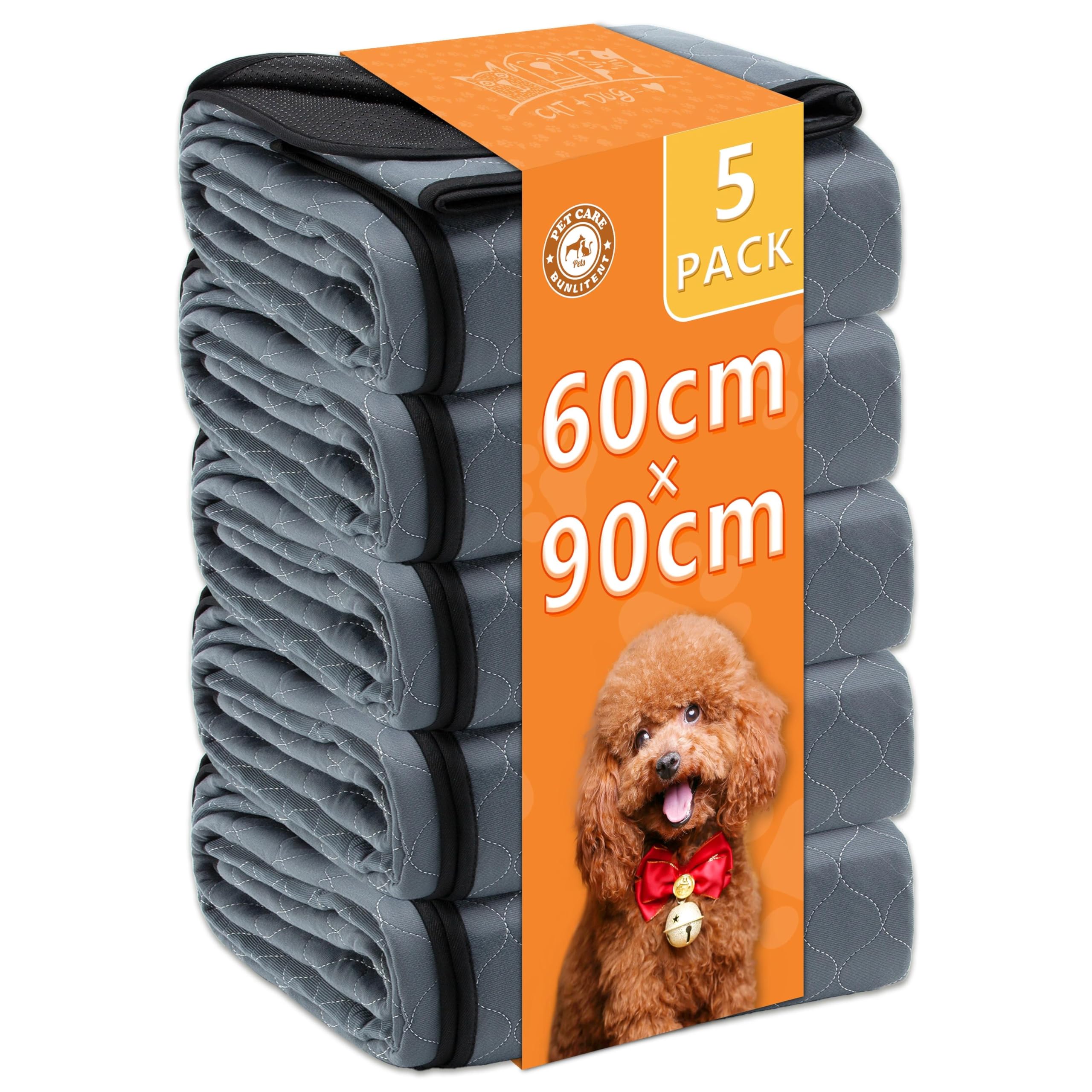 Tapis hygiénique lavable antidérapant Bunlitent lot de 5 alaises séchage rapide