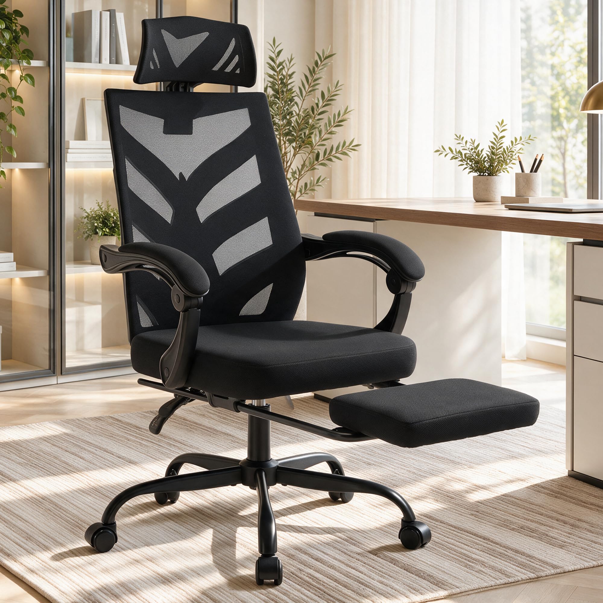 400LBS Ergonomic Office Chair, Computer Desk Chair with Lumbar Support