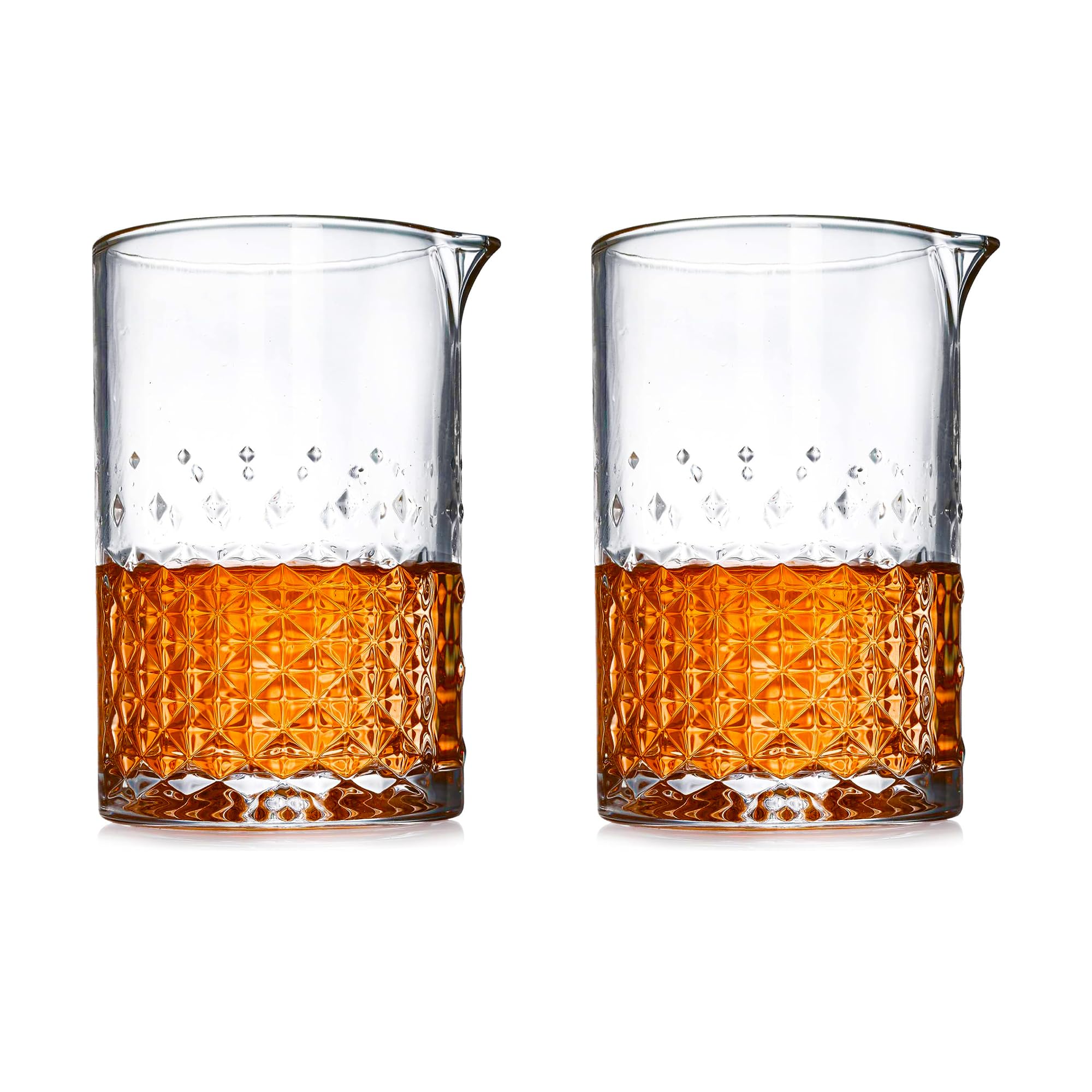 Chabrias Ltd 2 Pack Mixing Glass Cocktail Mixing Glass 24Oz (750Ml) – Single Professional Stirring Glass With Thick Weighted Bottom & Wide Spout – Perfect For Sazerac, Ni, Martinez & More (2 Pack Mixing Glass)