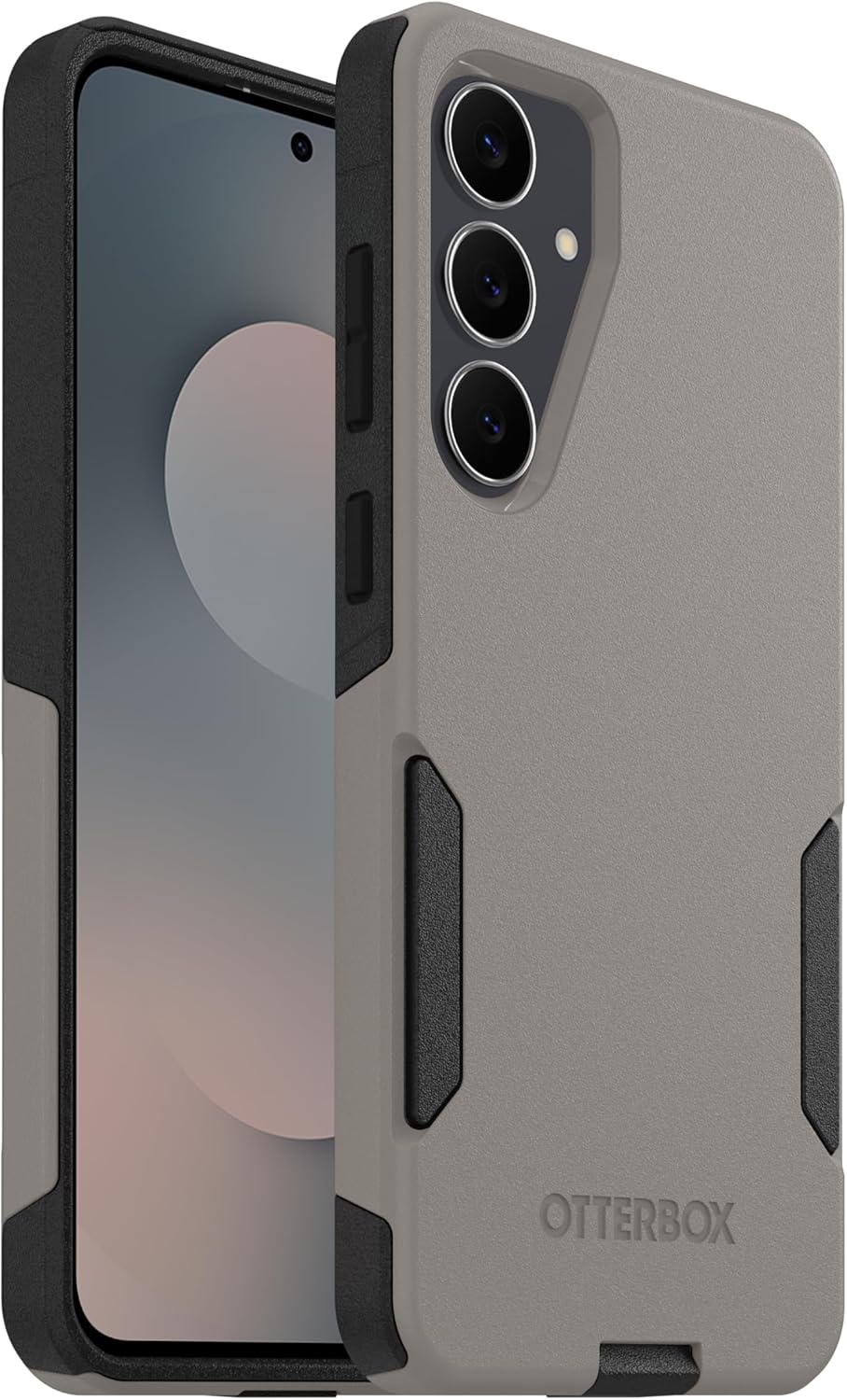 OtterBox Samsung Galaxy S25 FE (Only) - Commuter Series Case - Stone Noir (Grey & Black) - Slim & Tough - Pocket-Friendly - with Port Protection