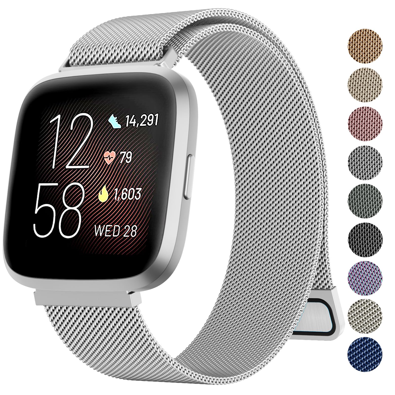 Metal Strap for Fitbit Versa 2, Versa Lite, Versa