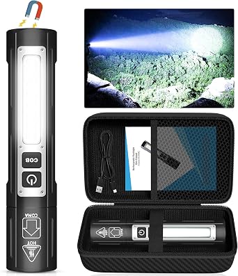 Rechargeable Magnetic Flashlights, Bright Small Powerful Pocket Flashlight