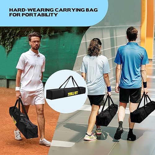 Miniatura 6 de Pickleball Net Set  22FT Portable Net with Metal Holder & 4 Balls, Sturdy Steel Frame Ultra Stable Easy Setup & Carrying Bag 35.4"x7.5"x7.1",