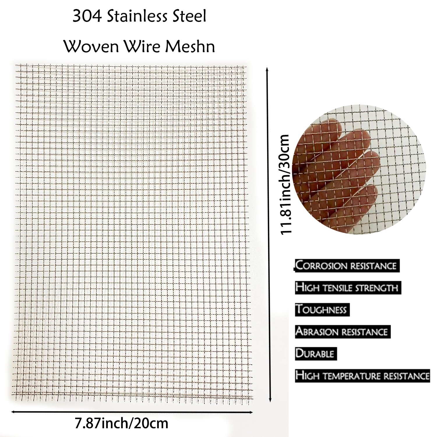 5 Mesh Embossed 304 SS Wire Mesh 8x12in 4-Pack Hardware Cloth for Vent